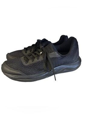 Men's All-Black Lightweight Knit Lace-Up Sneakers